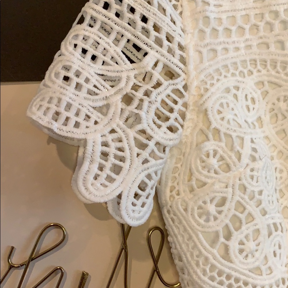 J.O.A. Los Angeles Knit crochet white dress - Picture 7 of 9